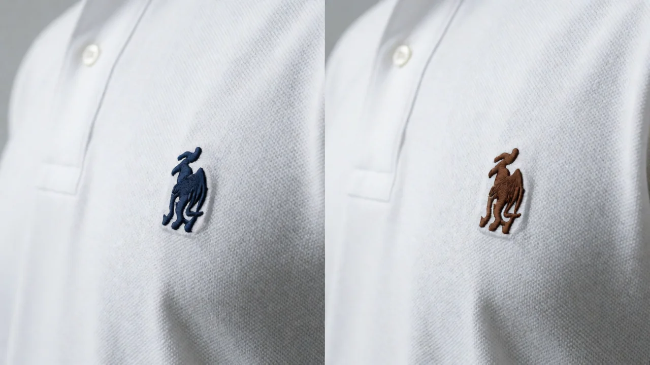 ラルフ・ローレン正規品と偽物のロゴ刺繍比較